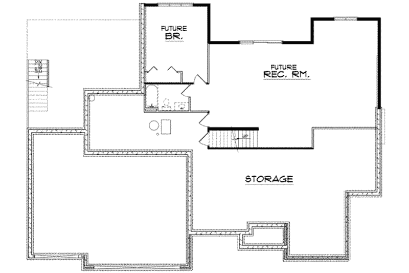 Home Plan - Floor Plan - Lower Floor for Traditional House Plan #70-646 - 4 bed, 3.5 bath