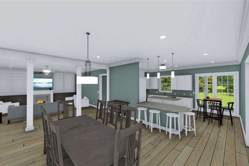 Home Plan - Interior - Dining Room 1 for Farmhouse House Plan #44-250 - 3 bed, 2 bath