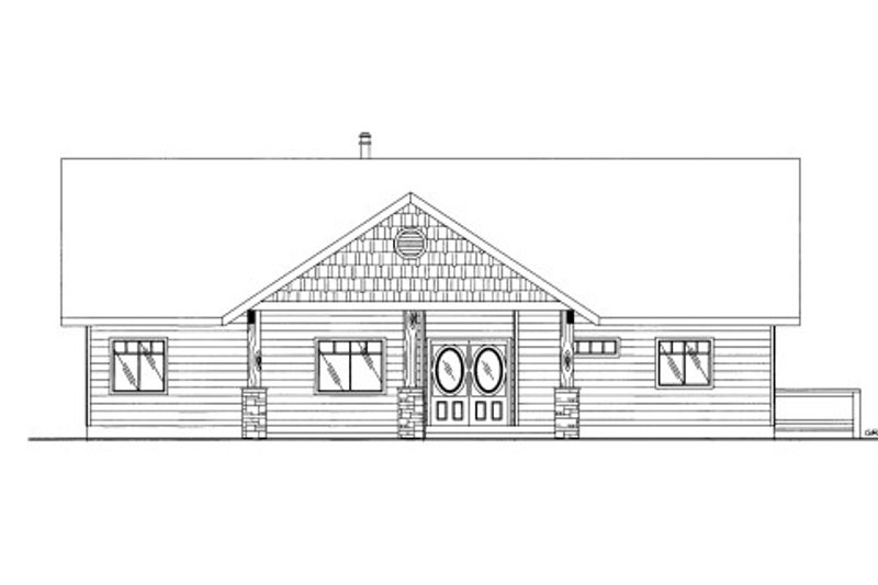 House Design - Cabin Exterior - Front Elevation Plan #117-763
