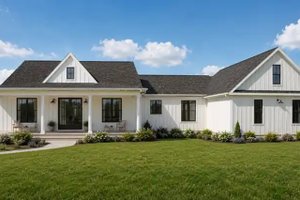 House Blueprint - Exterior - Front Elevation for Ranch House Plan #1116-42 - 3 bed, 2.5 bath