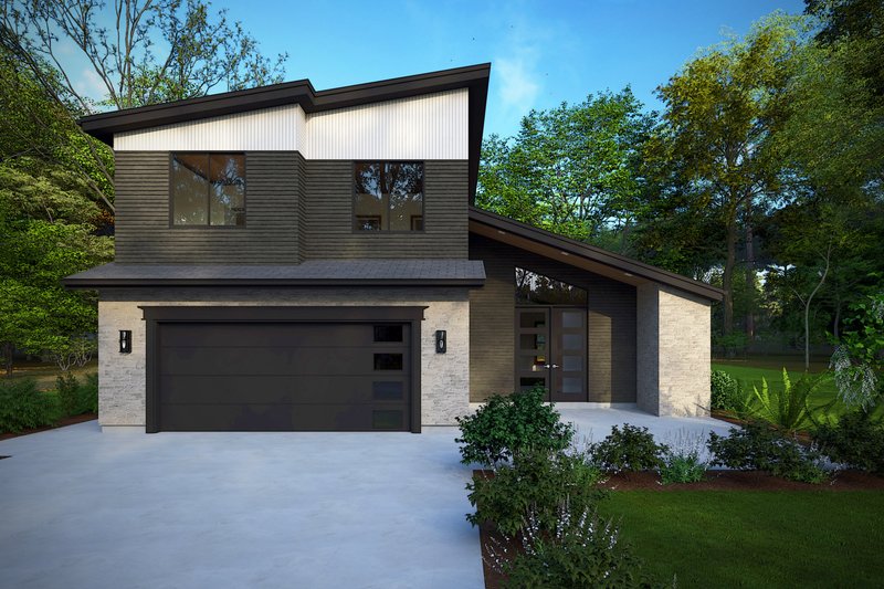 Dream House Plan - Modern Exterior - Front Elevation Plan #1111-40
