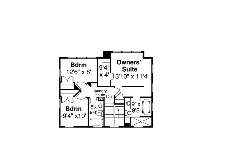 Home Plan - Floor Plan - Upper Floor for Contemporary House Plan #124-1169 - 5 bed, 3.5 bath