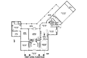 Floor Plan - Main Floor for Classical House Plan #81-1358 - 4 bed, 4 bath