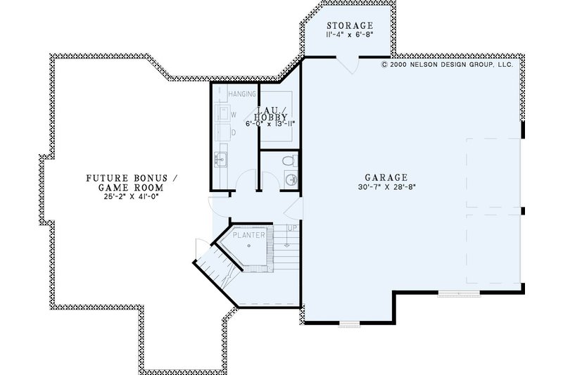 House Blueprint - Floor Plan - Lower Floor for Traditional House Plan #17-304 - 4 bed, 2.5 bath
