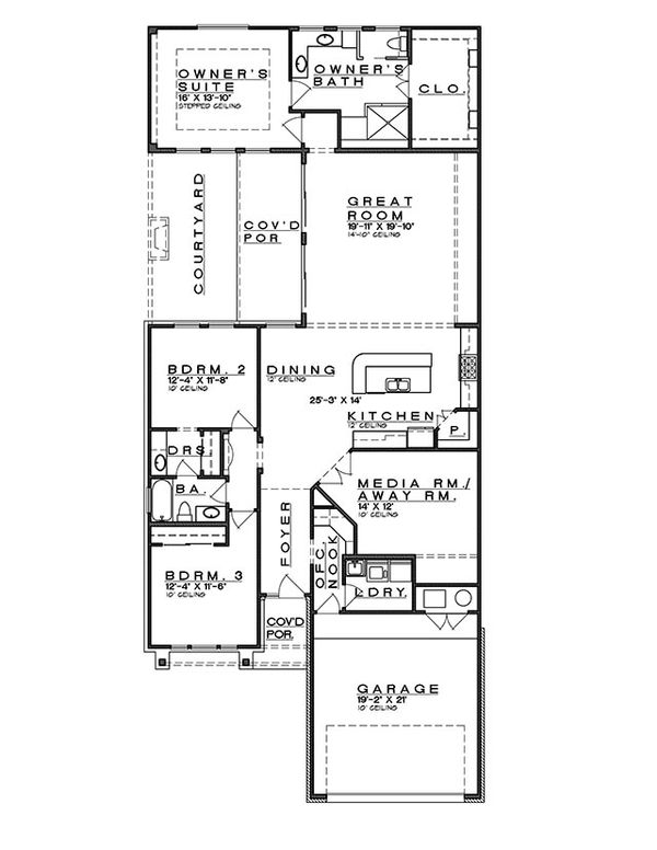 Bungalow Floor Plan - Main Floor Plan #935-8