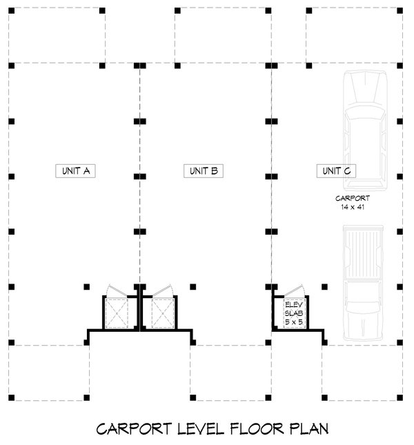 Modern Floor Plan - Lower Floor Plan #932-1164