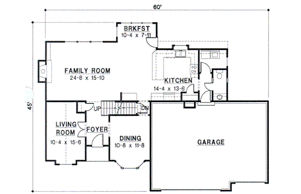 European Floor Plan - Main Floor Plan #67-258