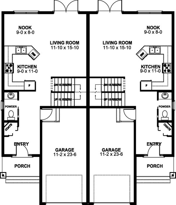 Craftsman Floor Plan - Main Floor Plan #126-196