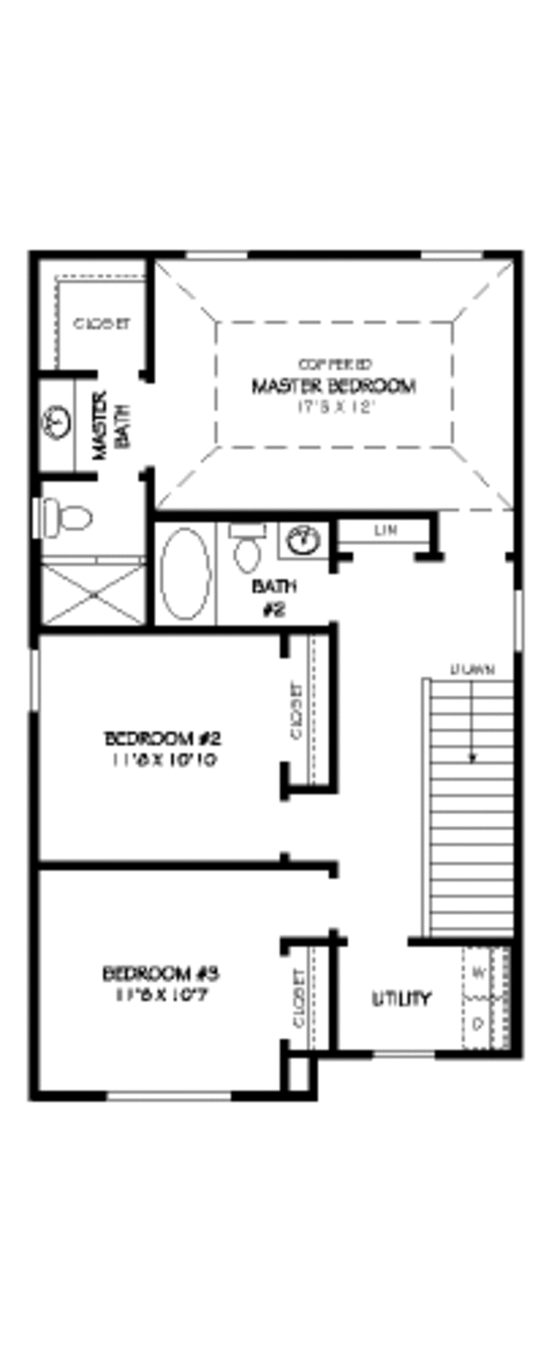 Traditional Floor Plan - Upper Floor Plan #424-208