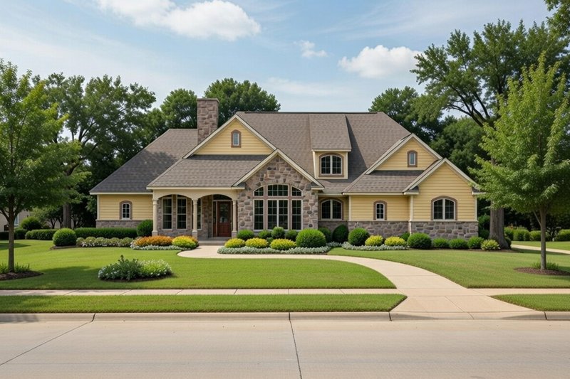 House Plan Design - Exterior - Front Elevation 4 for Country House Plan #20-130 - 3 bed, 3 bath