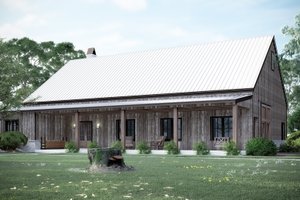 Exterior - Rear Elevation for Barndominium House Plan #1081-30 - 2 bed, 2.5 bath