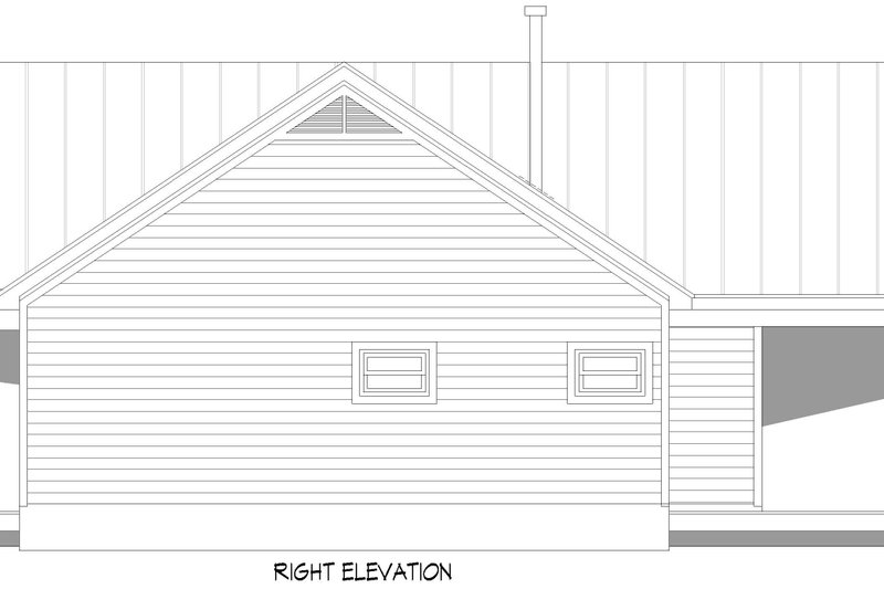Architectural House Design - Exterior - Other Elevation 1 for Country House Plan #932-1018 - 3 bed, 2 bath