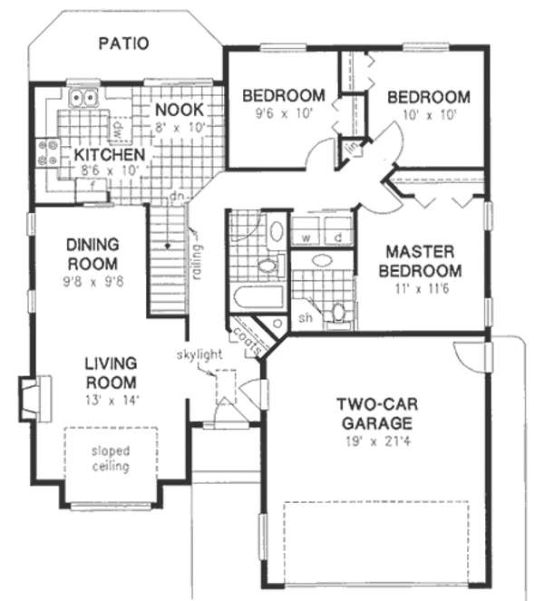 Architectural House Design - Traditional Floor Plan - Main Floor Plan #18-181