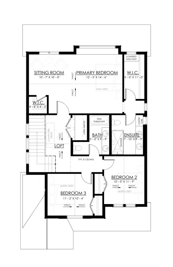 Home Plan - Farmhouse Floor Plan - Upper Floor Plan #1114-113
