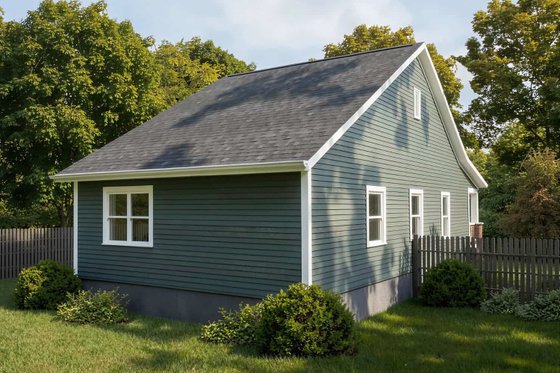 Exterior - Rear Elevation for Bungalow House Plan #79-128 - 3 bed, 2 bath