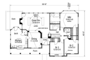 Country Style House Plan - 3 Beds 2 Baths 1787 Sq/Ft Plan #57-298 