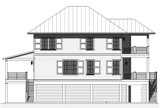 Exterior - Other Elevation for Beach House Plan #901-166 - 3 bed, 3.5 bath