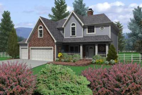 Exterior - Front Elevation for Traditional House Plan #6-222 - 4 bed, 2.5 bath