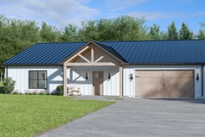 Home Plan - Exterior - Front Elevation for Cabin House Plan #1089-51 - 2 bed, 2 bath