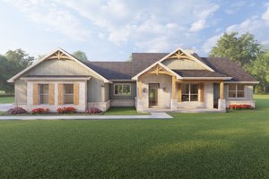 Architectural House Design - Exterior - Front Elevation for Craftsman House Plan #1127-10 - 3 bed, 2 bath