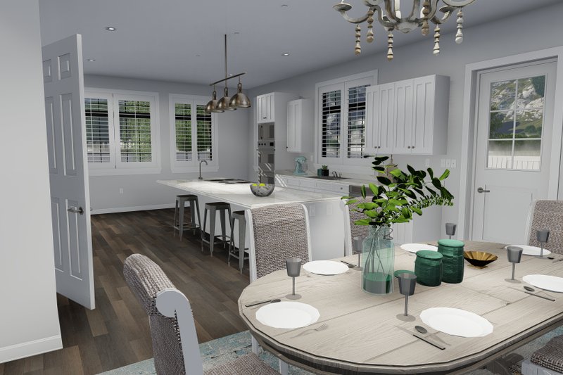 House Plan Design - Interior - Dining Room for European House Plan #1060-75 - 3 bed, 3.5 bath