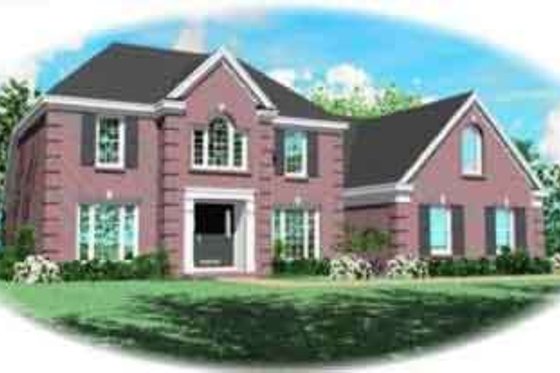 Exterior - Front Elevation for European House Plan #81-508 - 3 bed, 2.5 bath