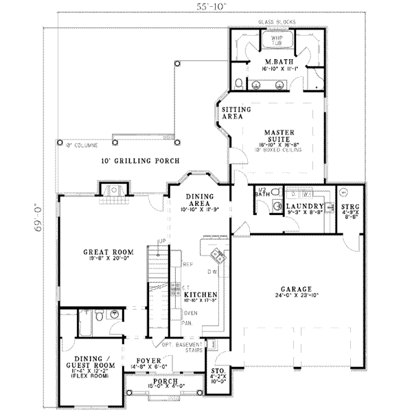 Traditional Floor Plan - Main Floor Plan #17-2092