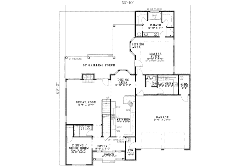Dream House Plan - Floor Plan - Main Floor for Traditional House Plan #17-2092 - 3 bed, 4.5 bath