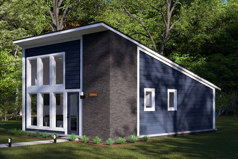 House Blueprint - Exterior - Other Elevation 1 for Modern House Plan #513-2284 - 2 bed, 1 bath