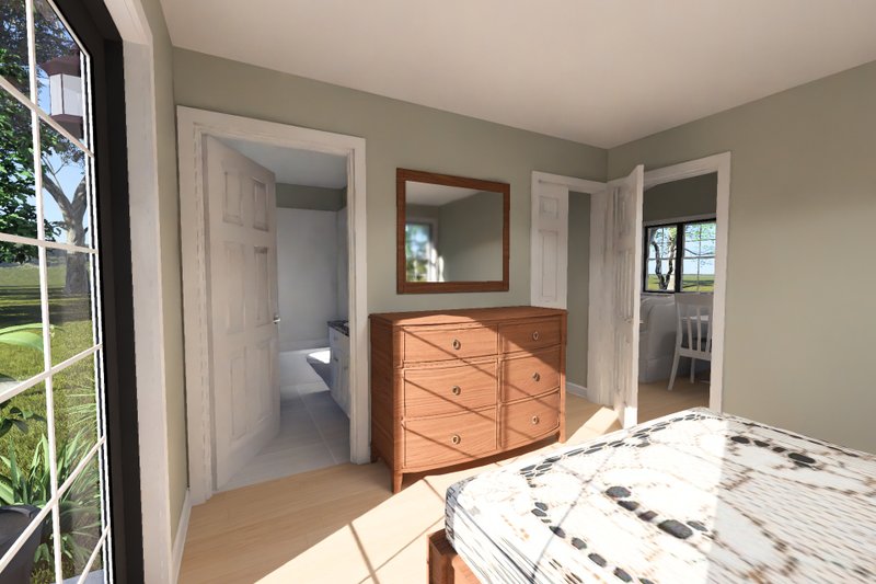 Home Plan - Interior - Master Bedroom 2 for Cottage House Plan #513-2493 - 1 bed, 1 bath
