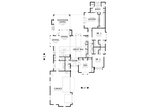 Main Floor Plan - 2900 square foot Traditional home