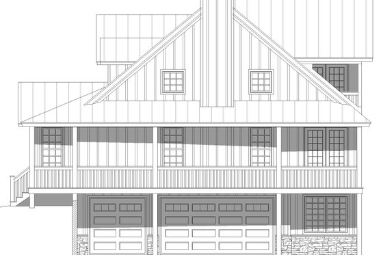 Exterior - Other Elevation 1 for Southern House Plan #932-919 - 4 bed, 3 bath