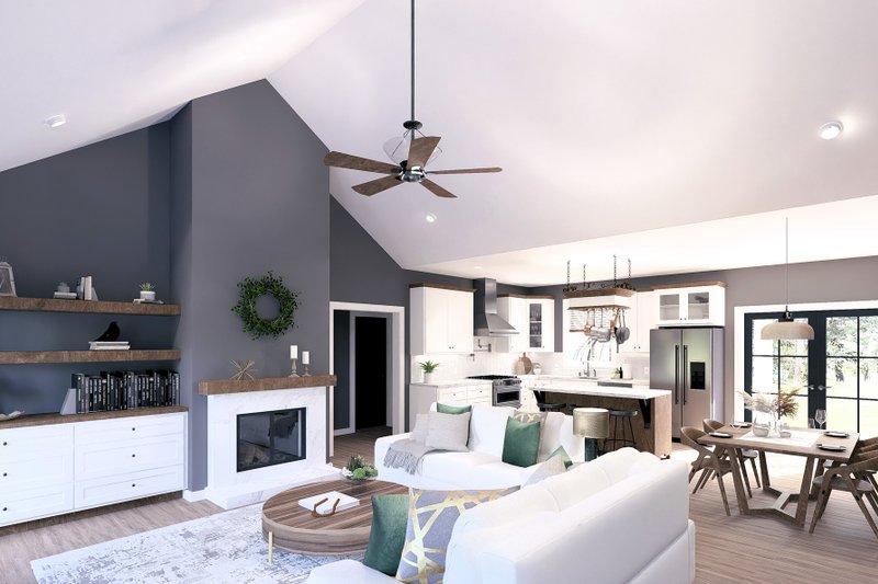 House Plan Design - Interior - Family Room 1 for Farmhouse House Plan #44-279 - 3 bed, 2 bath