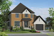 European Style House Plan - 4 Beds 1 Baths 1927 Sq/Ft Plan #25-4491 