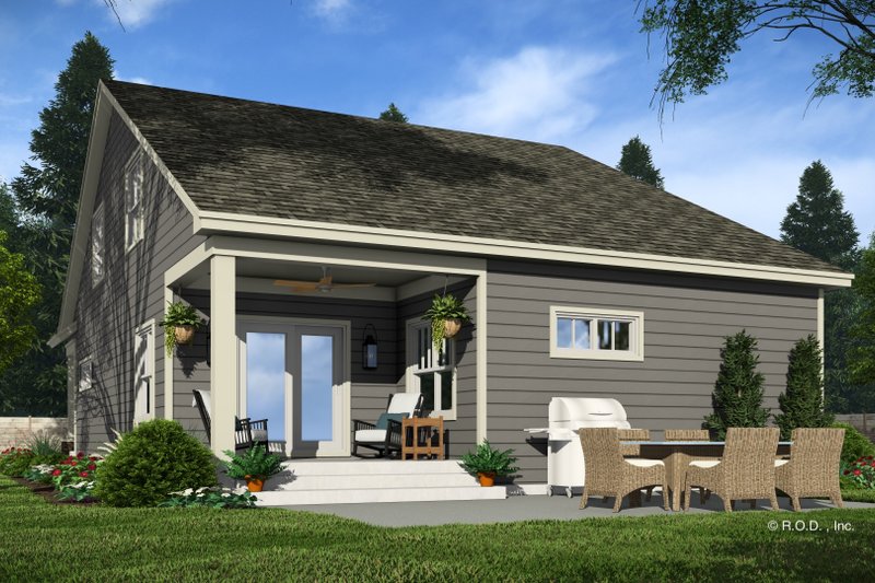 Home Plan - Exterior - Rear Elevation 1 for Bungalow House Plan #51-1337 - 4 bed, 3 bath