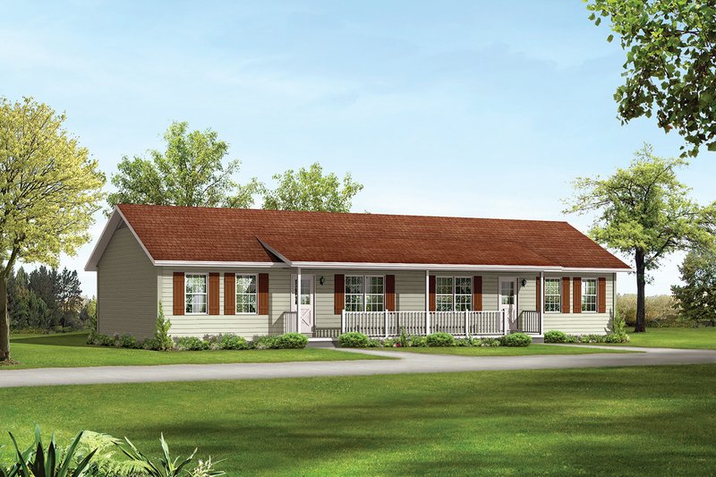 House Design - Ranch Exterior - Front Elevation Plan #57-162
