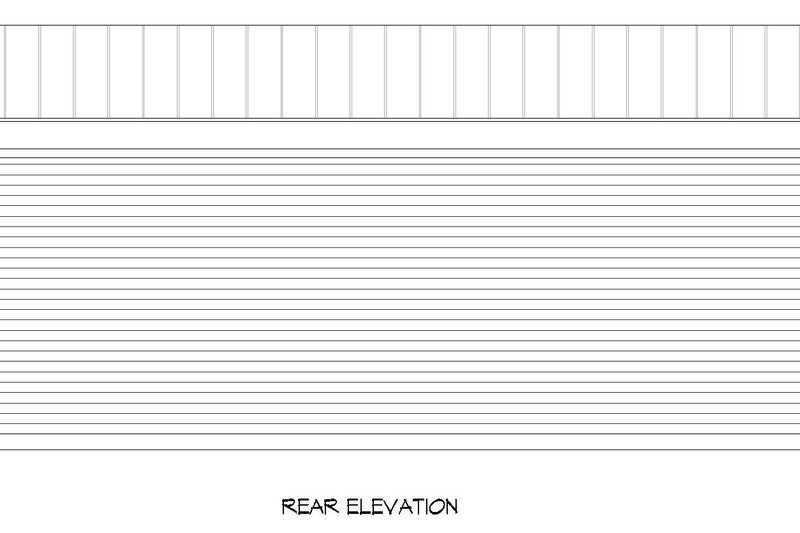 Dream House Plan - Exterior - Rear Elevation for Modern House Plan #932-748, 0.5 bath