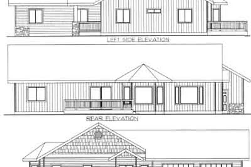 Home Plan - Exterior - Rear Elevation for Traditional House Plan #117-389 - 3 bed, 2.5 bath