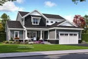 Craftsman Style House Plan - 4 Beds 3.5 Baths 2500 Sq/Ft Plan #51-1373 Exterior 