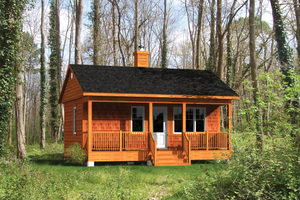 Cabin Exterior - Front Elevation Plan #25-4565