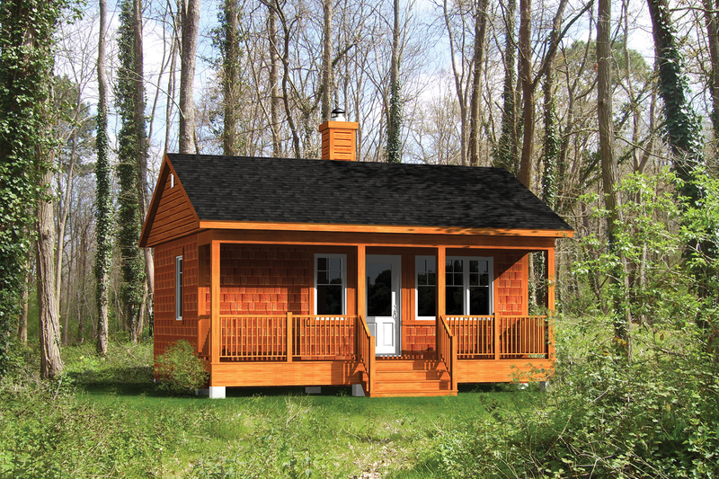 House Blueprint - Cabin Exterior - Front Elevation Plan #25-4565