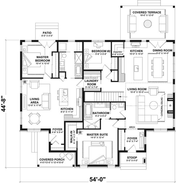 Dream House Plan - Modern Floor Plan - Main Floor Plan #23-2394