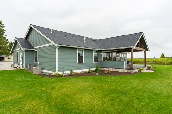 Exterior - Rear Elevation 1 for Ranch House Plan #1070-154 - 3 bed, 2 bath