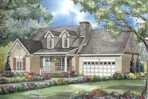 Colonial Exterior - Front Elevation Plan #17-599