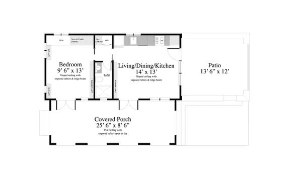 Adobe / Southwestern Floor Plan - Main Floor Plan #917-3