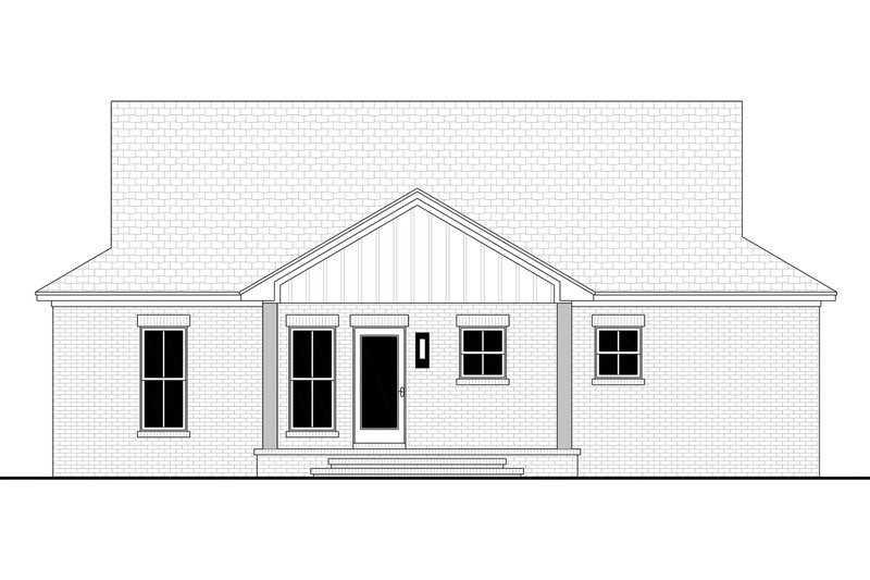 House Blueprint - Exterior - Rear Elevation 2 for Farmhouse House Plan #430-446 - 3 bed, 2 bath