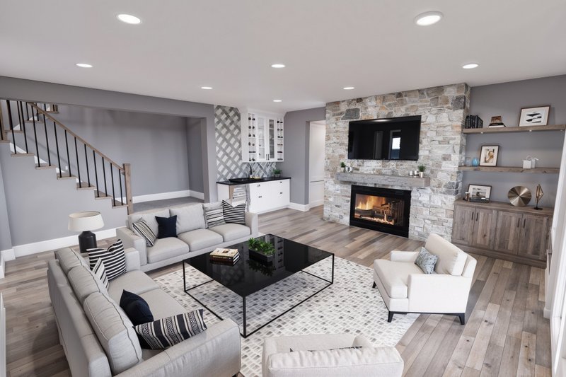 House Design - Interior - Family Room 2 for Farmhouse House Plan #51-1449 - 4 bed, 4 bath