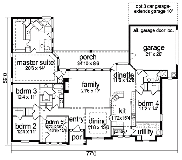 Dream House Plan - European Floor Plan - Main Floor Plan #84-258
