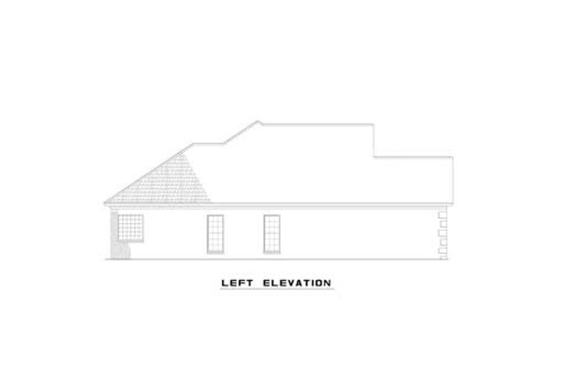 Dream House Plan - Exterior - Rear Elevation for Southern House Plan #17-540 - 4 bed, 2 bath
