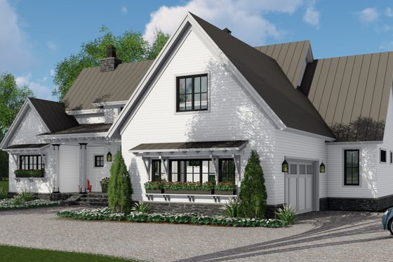 Exterior - Front Elevation 4 for Farmhouse House Plan #51-1134 - 3 bed, 2.5 bath